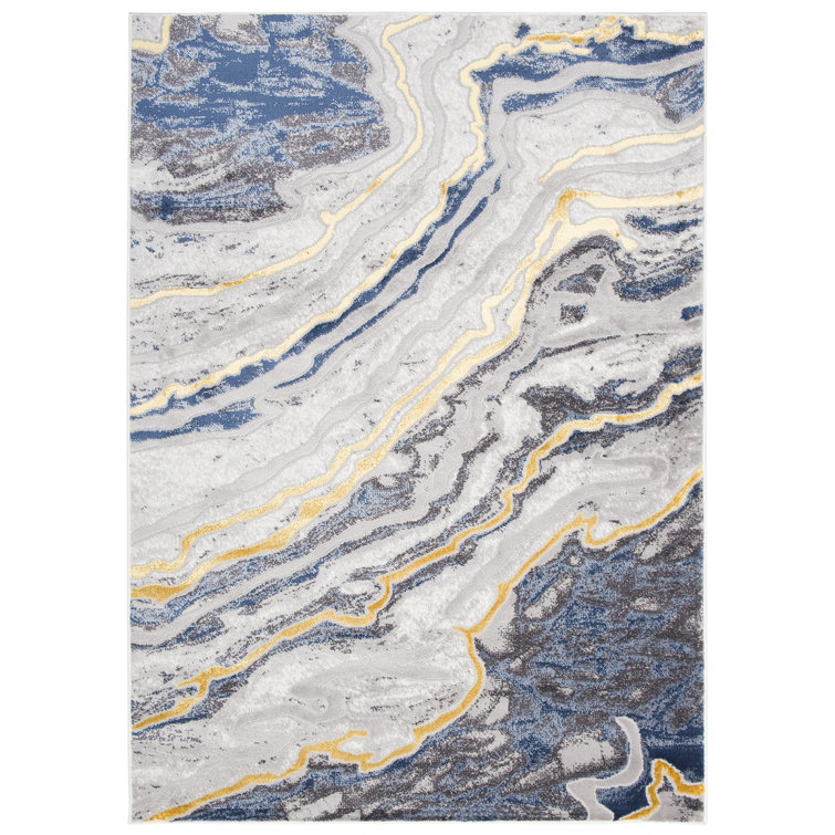 Fairmont Park Barnicle Flatweave Grey/White/Gold Rug Wayfair.co.uk